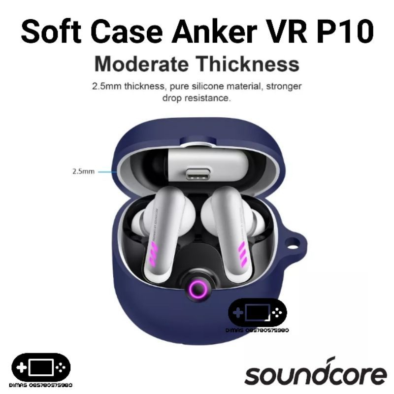 Soft Case Silikon TWS Anker Soundcore VR P10 + carabiner