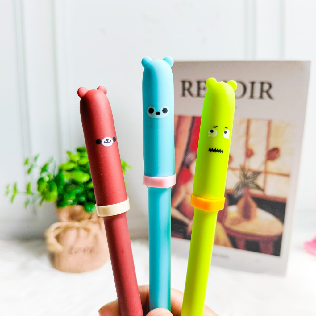 SELUSIN PEN ANIMAL MURAH BERUANG LUCU GEL PEN KARAKTER KUDA PONI PULPEN PENA BOLPEN BY MINIMIW