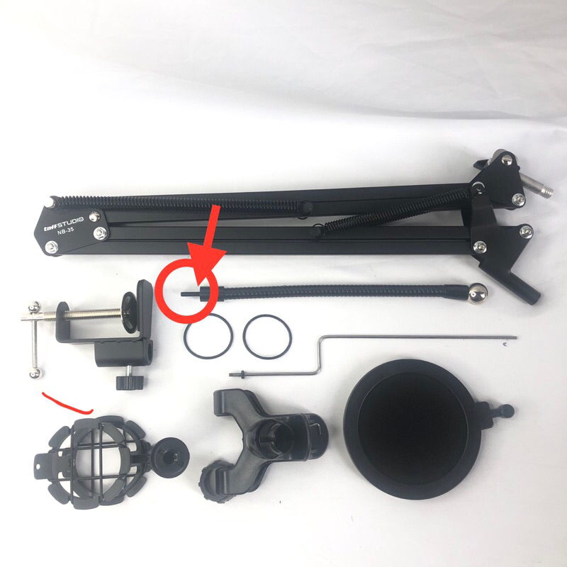 [OBRAL RIJEK] Microphone Stand Holder 360 Lazypod Clamp - NB-35