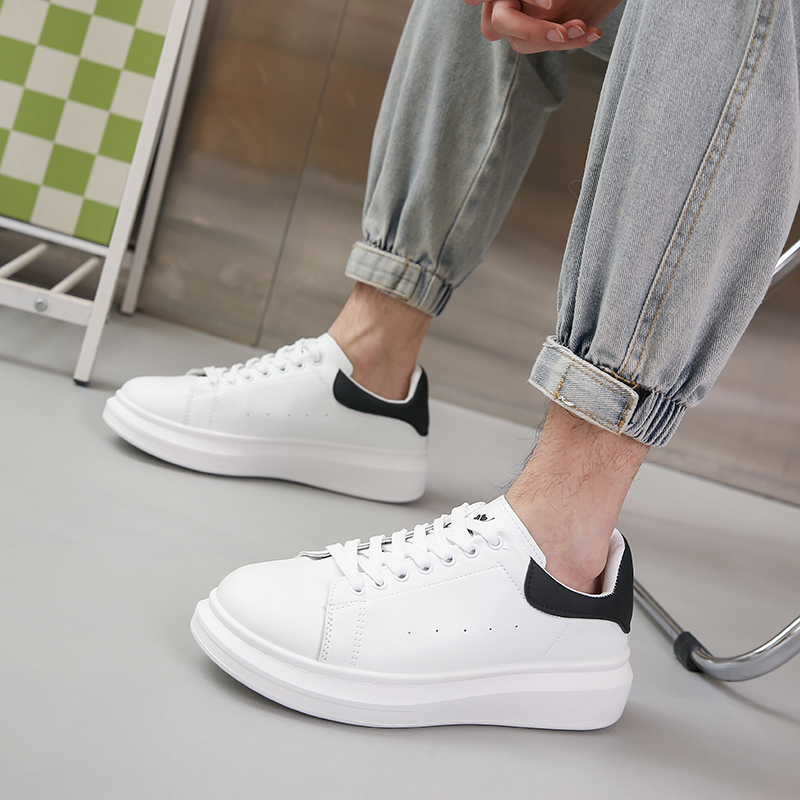 CaniKorea &quot;Free Box&quot; (Size 40-44) Sepatu Pria Sneakers Full White &amp; Full Black Casual Fashion Import 8101