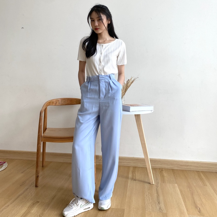 Ambery Formal Pants - Celana High Waist - Celana Panjang Wanita - Celana Anti Kusut - Celana Korea Wanita - Celana Formal / Casual