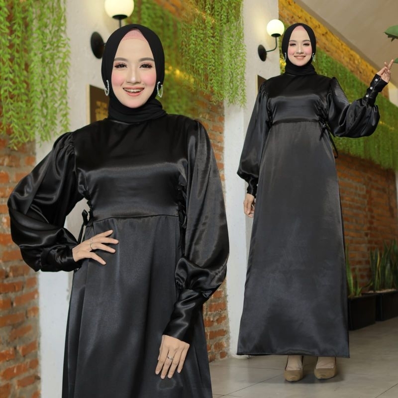 MAXY RENATA, SILK, GAMIS HIJAB MUSLIM, MAXY DRESS