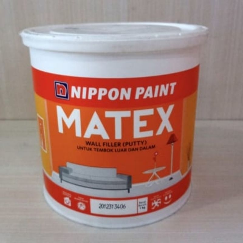 PLAMIR TEMBOK MATEX NIPPON PAINT 4KG DEMPUL WHITE