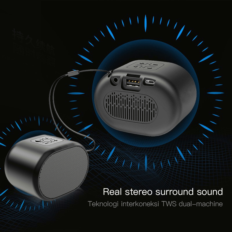 WTW11 Speaker Bluetooth Stereo Bass Mini Hifi Wireless Audio Portable B62/Speaker Bluetooth 5.0 Portable Ultra Bass