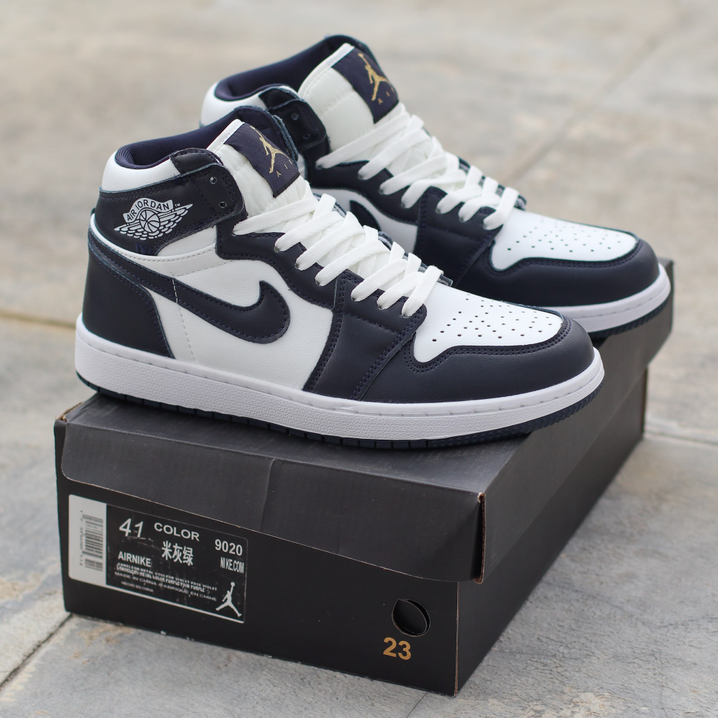 AIR JR 1 RETRO HIGH WHITE NAVY