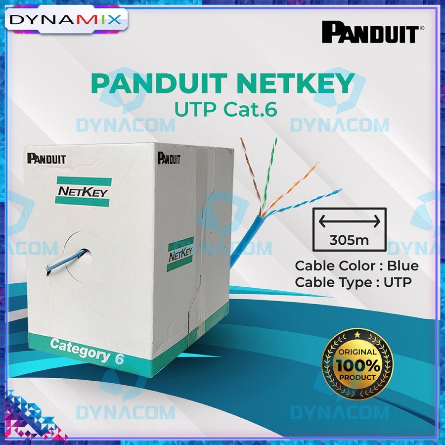 Indoor Kabel LAN PANDUIT NETKEY UTP Cat.6 305m ORIGINAL | cat6 kabel jaringan networking