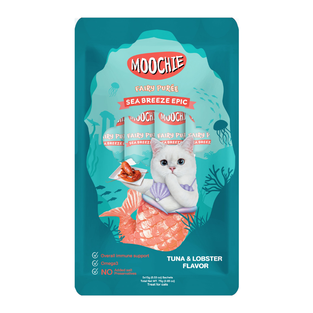 Moochie Fairy Puree 5pcs - Tuna & Lobster Flavor for Cat (Churu)