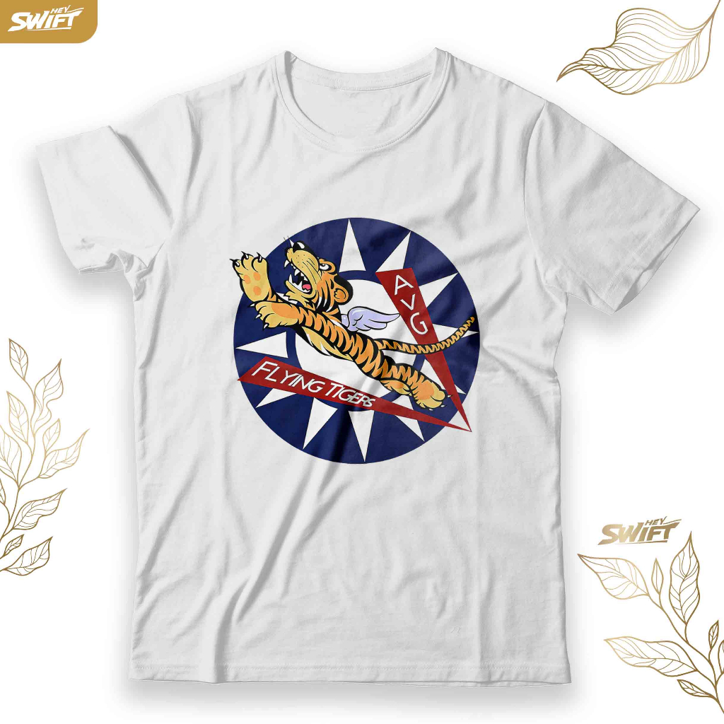 KAOS Flying Tigers AVG Emblem air force military militer world war TSHIRT BAJU DISTRO