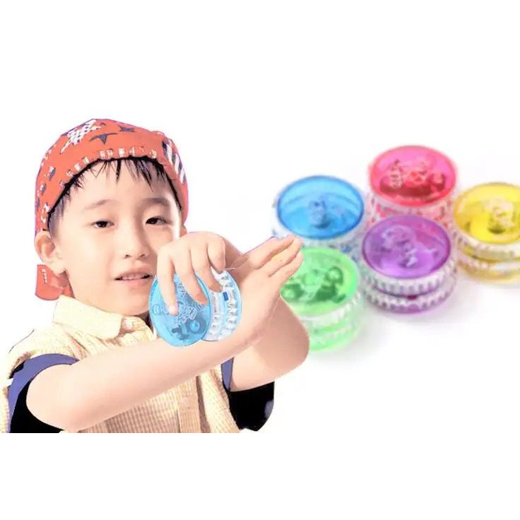 VS BG - Bola YoYo Magic Bulat Bahan Plastik Ukuran 2.2x1.3&quot; + Lampu Colorful untuk Anak/Dewasa