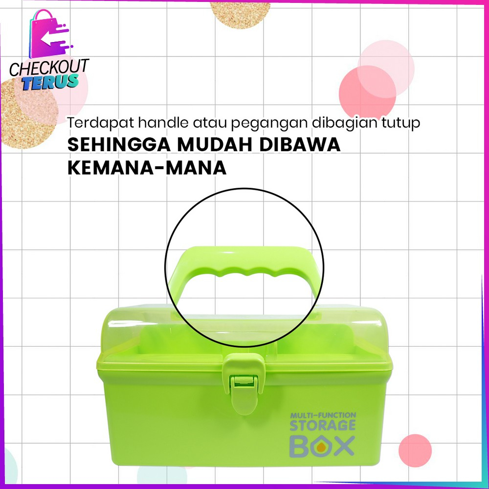 CT C831 Tempat Kotak Penyimpanan Serbaguna Box Organizer Storage Kotak Obat Tool Box Kotak Mainan Perkakas Box Perhiasan