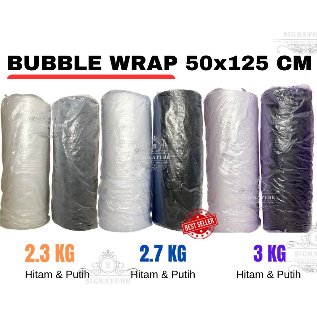 

Bubble Wrap Signature 2.3KG 2.7 KG 3KG TEBAL UKURAN 50MX125CM TERMURAH