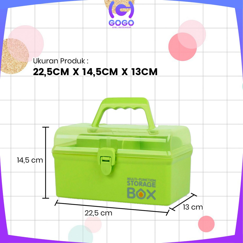 GOGO-C831 Tempat Kotak Penyimpanan Box Perhiasan Serbaguna Kotak Obat Tool Box / Kotak Mainan Perkakas Box Organizer Storage