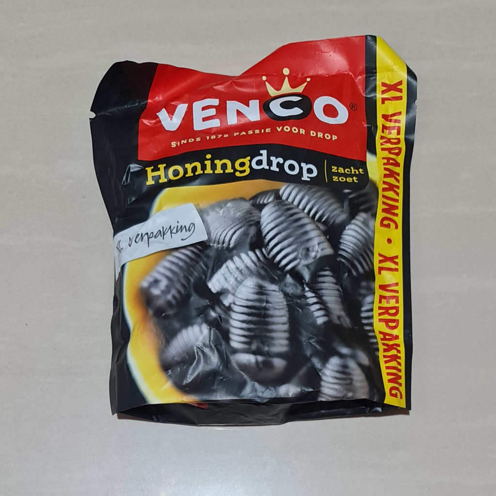 Permen Venco Honing Drop Hard Zoet XL Honey Licorice 340 Gram