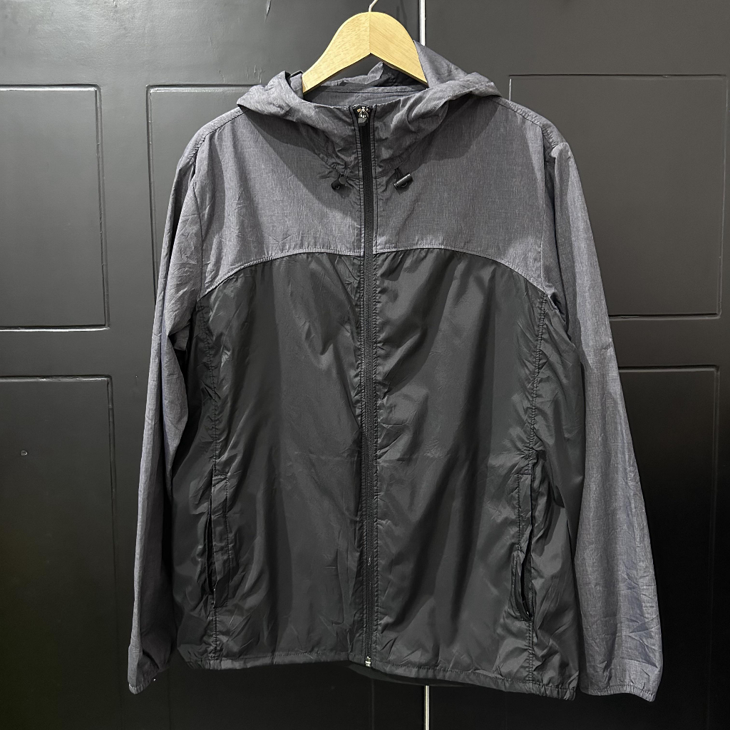 jaket parasut running bangbang jeans M abu