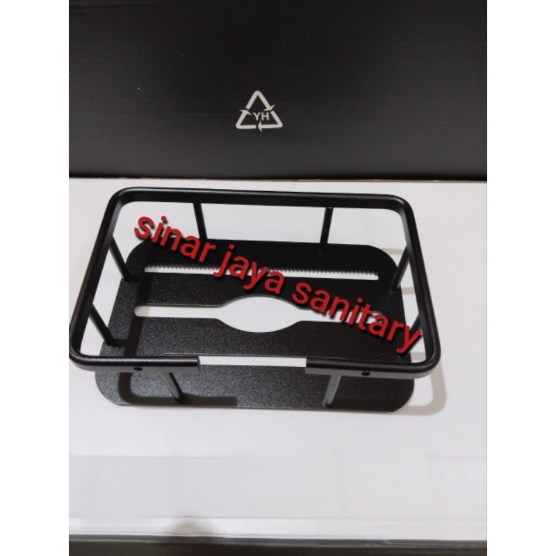 Rak sabun hitam stainless / Tempat sabun kamar mandi / Rak sabun subron