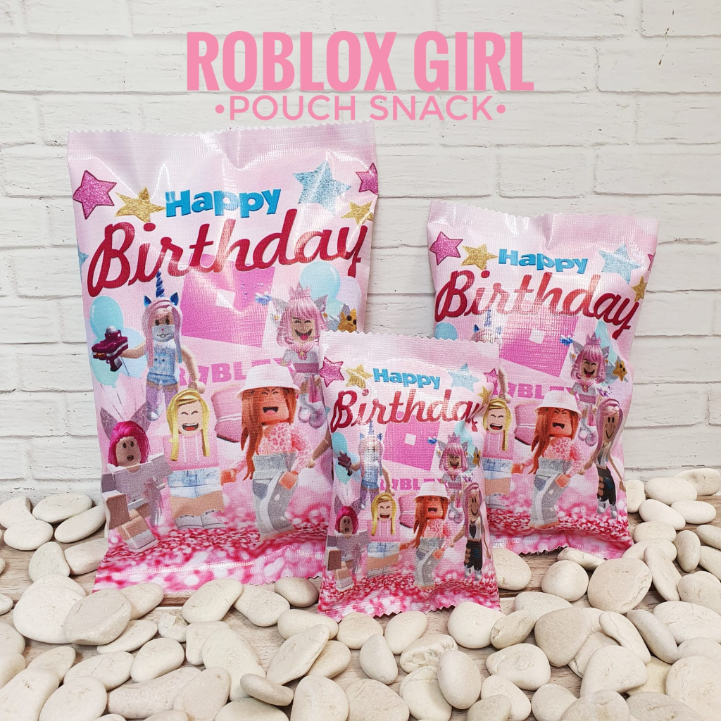 

Roblox Girl Pouch Snack Vinyl Kemasan Snack Hampers Birthday Jumbo Souvenir Ulang Tahun Pesta Set Hadiah Gift