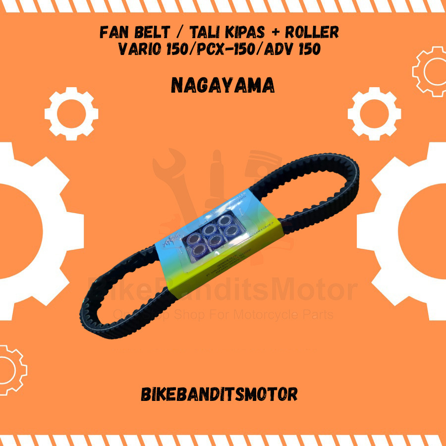Fan Belt Tali Kipas + Roller Vario 150 / PCX 150 / ADV 150 Nagayama