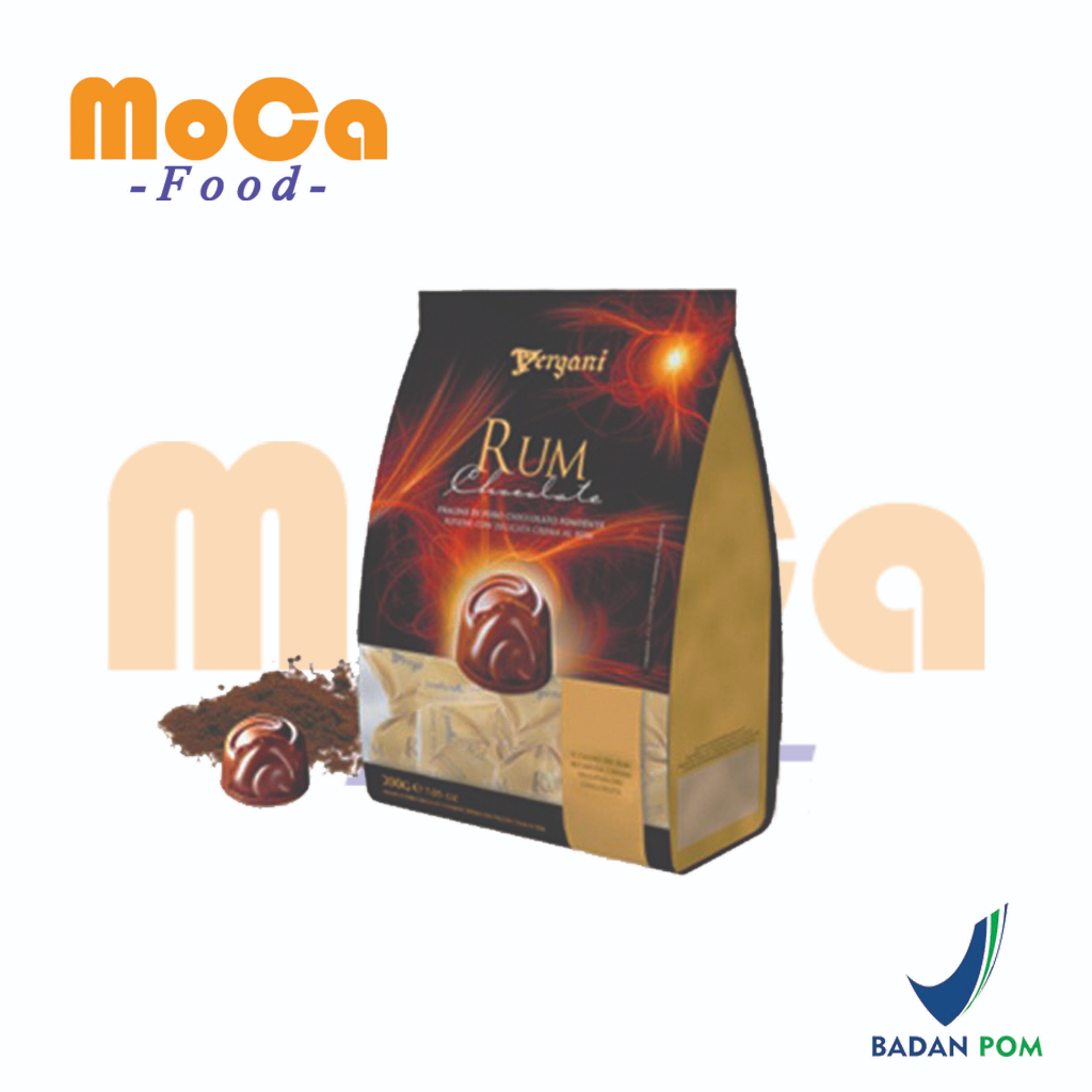 

Vergani Dark Chocolate Rum - Cokelat Isi Rum (200gr)