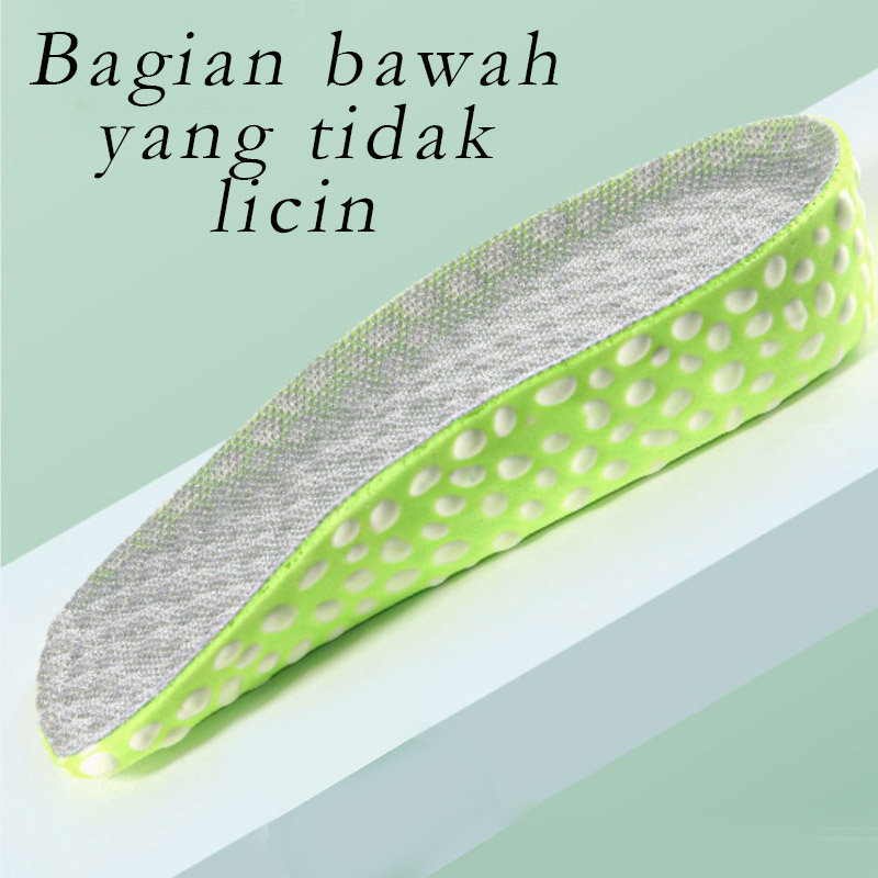 Sol Wanita Dan Pria Sol Anti Selip Penambah Tinggi Badan Yang Nyaman Dan Anti Selip Sol Hijau Ukuran 1,5 Cm, 2,5 Cm, Dan 3,5 Cm