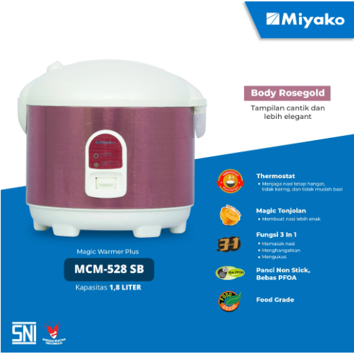 Miyako Rice Cooker 1,8L Magic Com 3in1 Magicom MCM 528SB MCM 528 SB