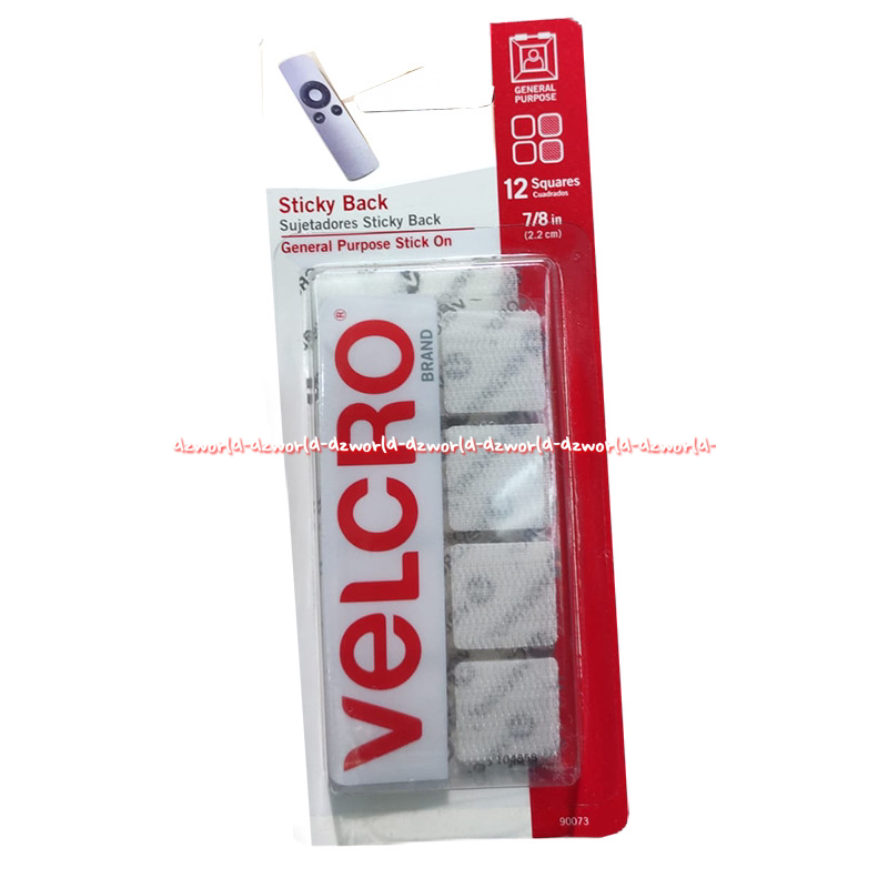 Velcro Perekat Plester Transparan Isi 12pcs Velkro Square Sticky 7/8in 2.2cm