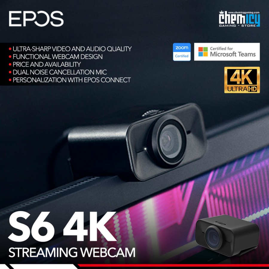 EPOS S6 4K USB Streaming Gaming Webcam