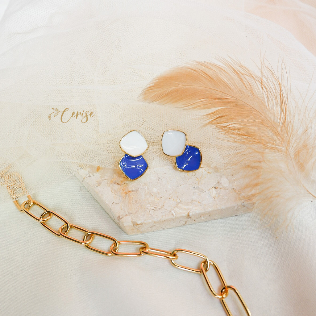 Leana Earrings | Anting tusuk korea retro aksesoris wanita cantik trendy stylish