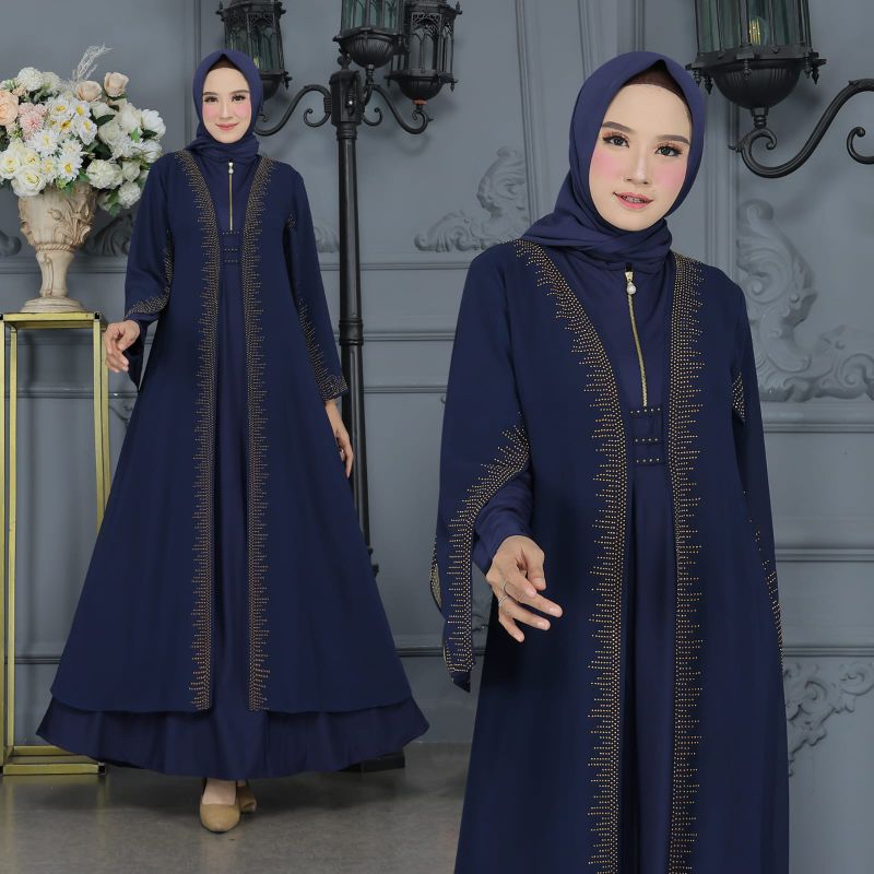 GAMIS ABAYA TURKEY VIRAL FULL PAYET LENGAN CAPE