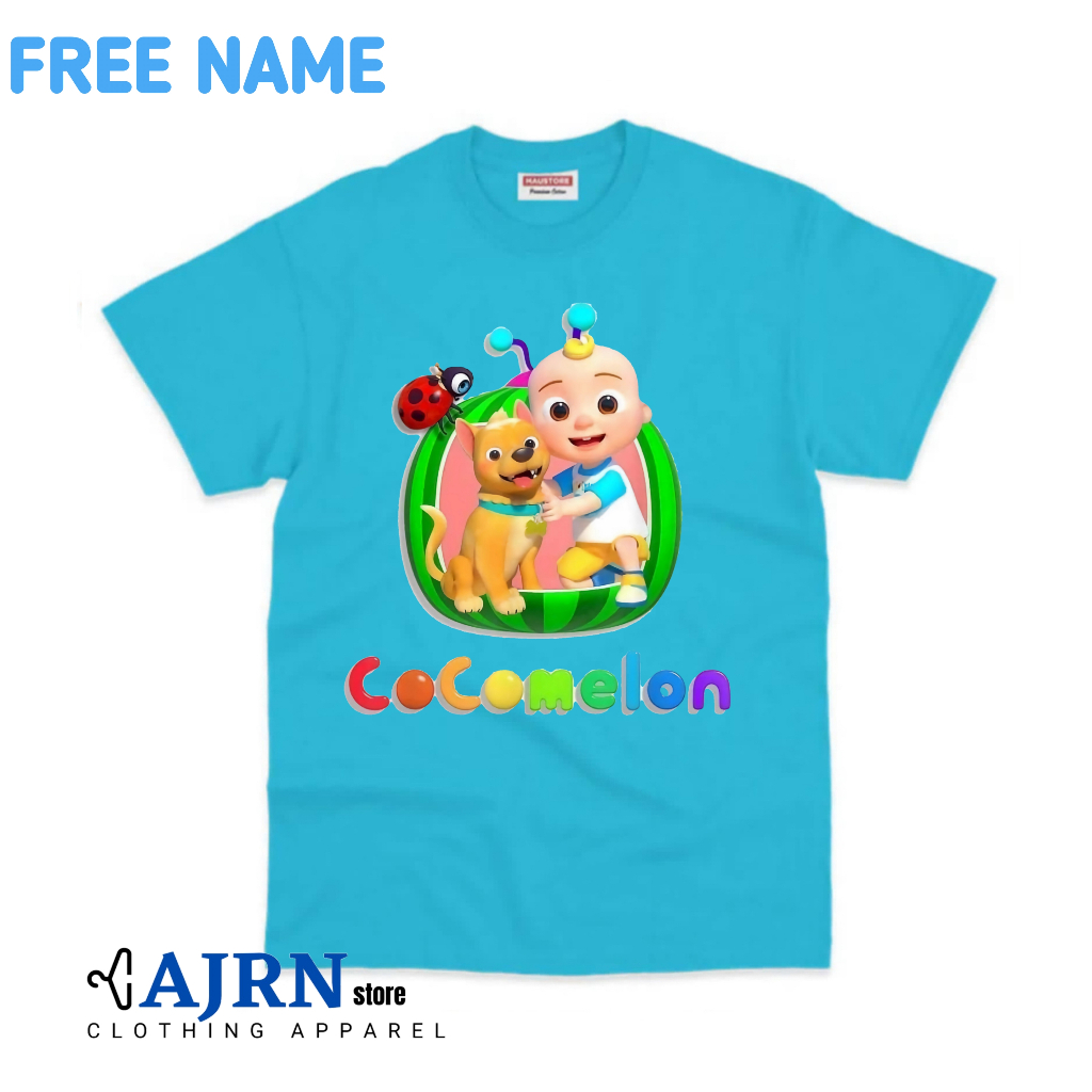 Kaos Atasan Anak Perempuan Gambar Cocomelon / Tshirt Baju Anak Anime Cocomelon Fashion Kids Free Nam