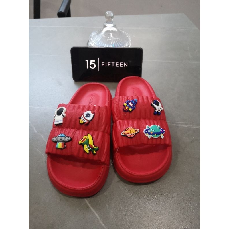 BARU ! ! ! Size 24-35 Sandal Sendal Anak Laki Laki Usia 3-12 Tahun Jibbitz Astro Bahan Eva Karet 6128-3