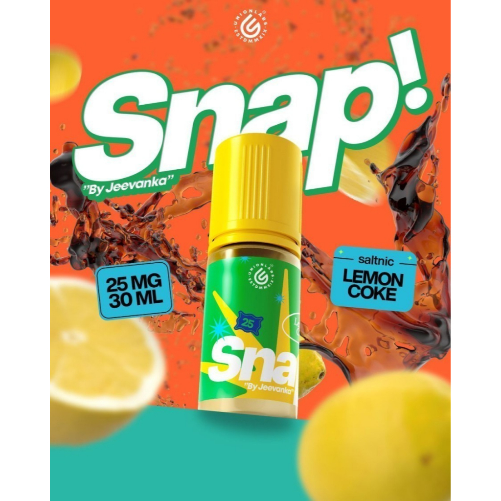 Liquid Snap Lemon Coke Salt Nic 30ML by Jeevanka x Union Labs - Snap