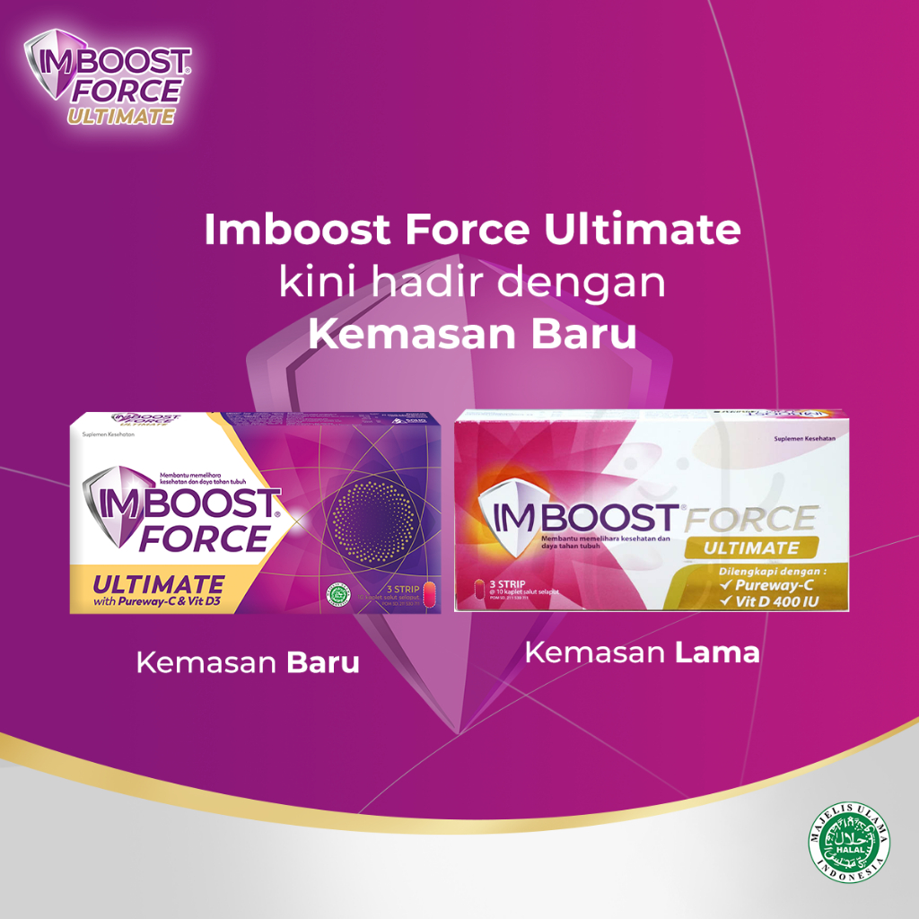 Imboost Force Ultimate Suplemen Daya Tahan Tubuh 3 Strip @10 Kaplet