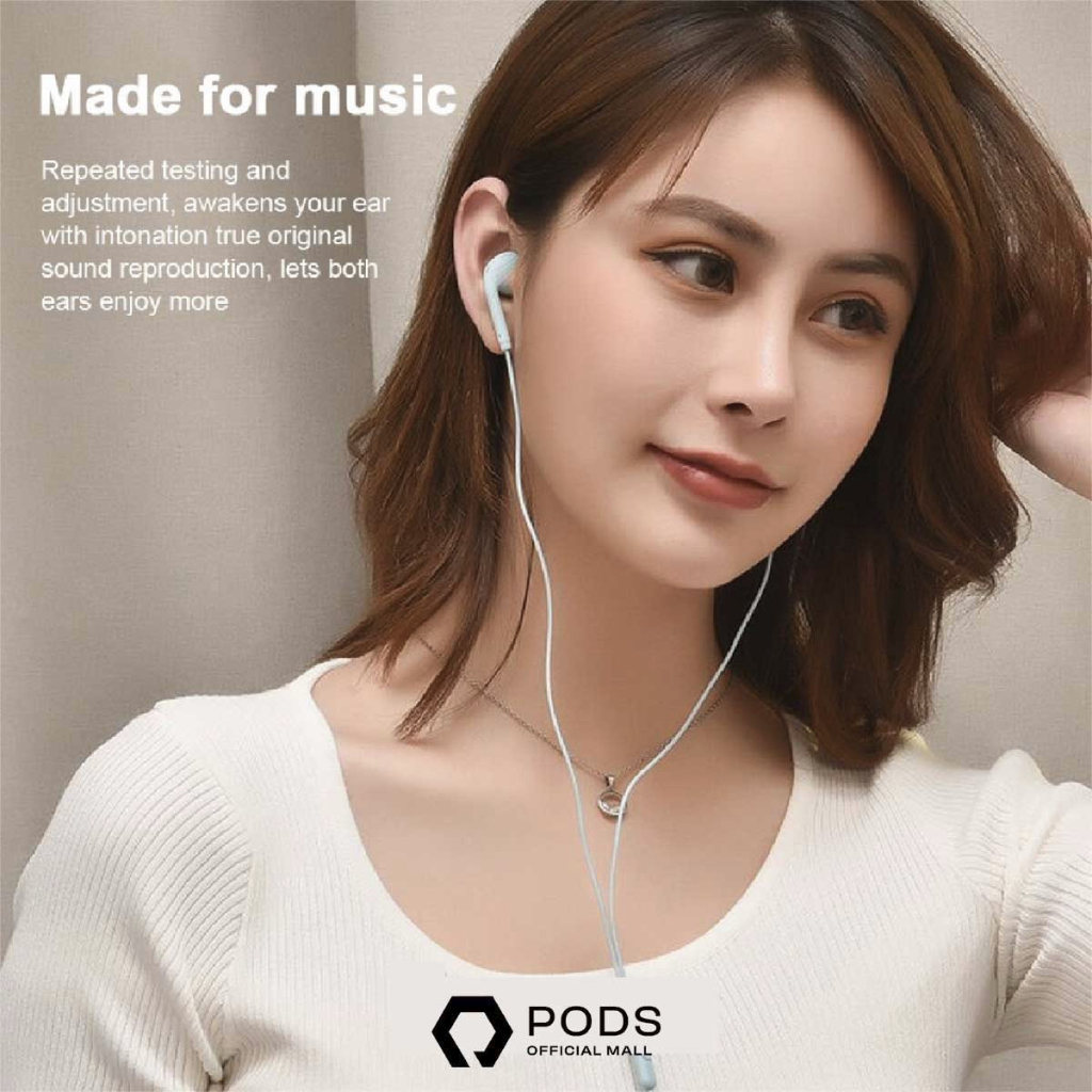 The Pods Headset / Hansdfree U19 Macaron HIFI Extra Bass Stereo Surround Sound By Pods Indonesia