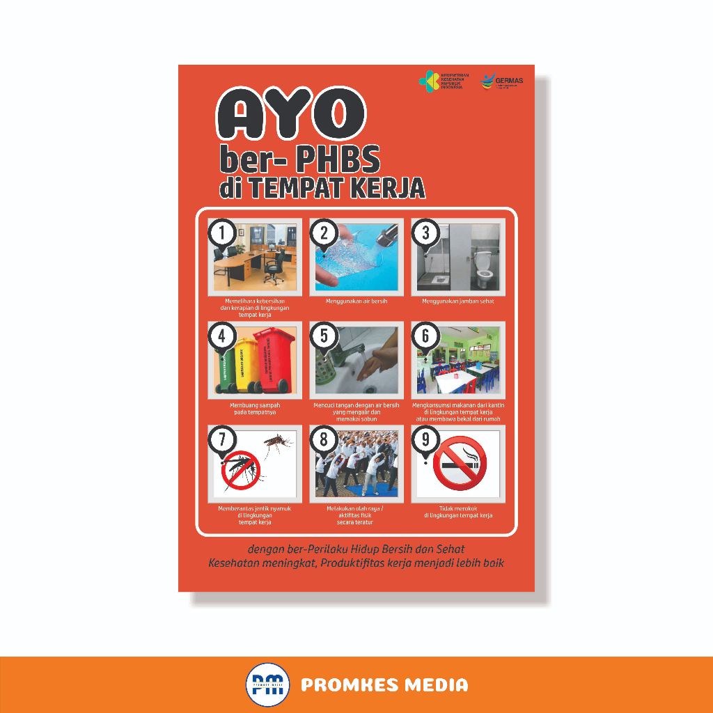 

Poster Kesehatan, Poster PHBS di Tempat Kerja, Perilaku Hidup Bersih dan Sehat
