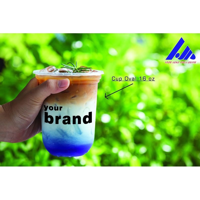 Cup printing 4 warna MERAK oval 16oz & 18oz (8gr) qtty @20.000 pcs