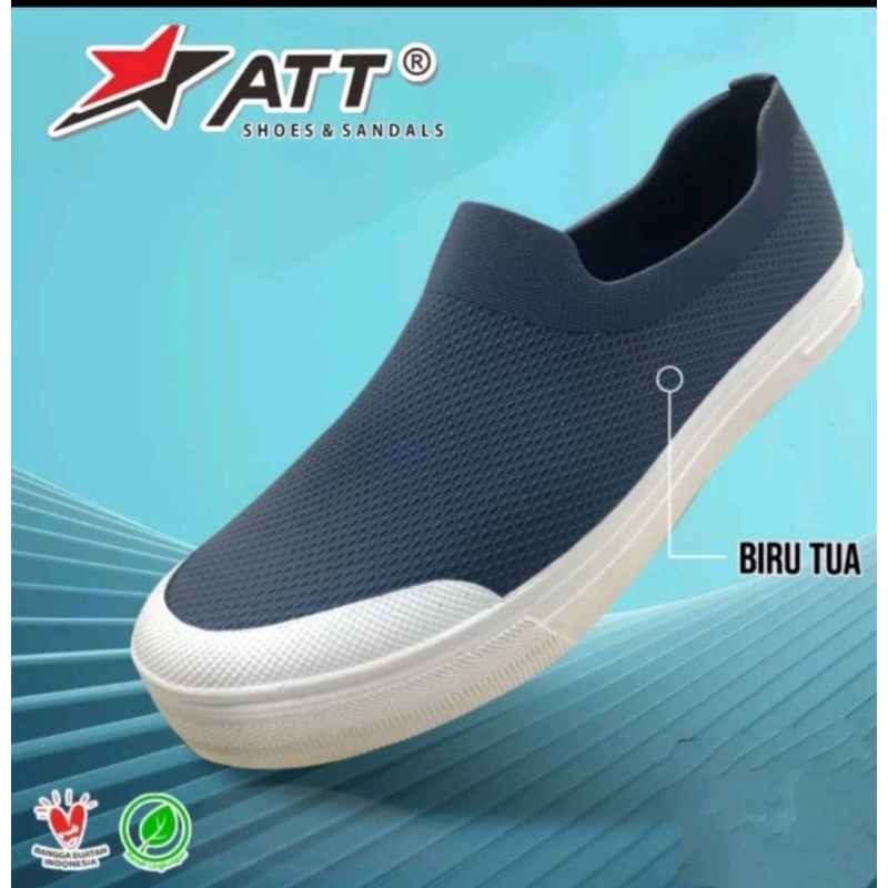 Sepatu ATT slip on Pria keren macho terbaru size 39-43