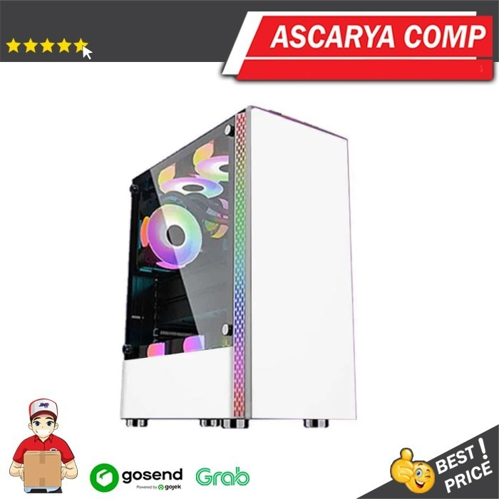 Casing Simbadda BattleGround 11 WHITE - ATX, mATX Tempered Glass