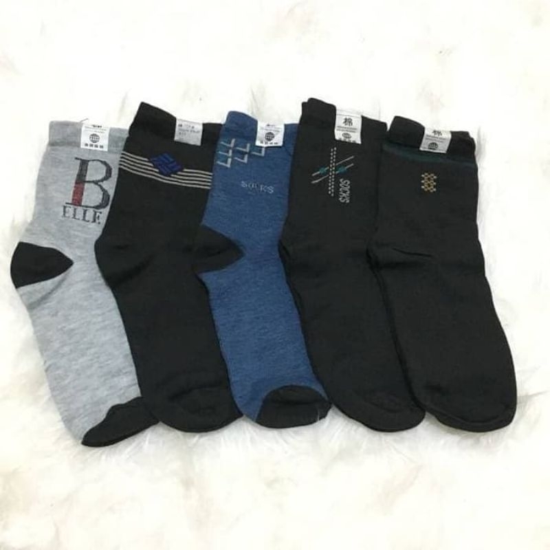 TERMURAH KAOS KAKI KERJA PRIA FORMAL IMPOR KANTORAN PANJANG  MOTIF WARNA RANDOM GROSIR HARGA (6PASANG &amp; 12 PASANG)