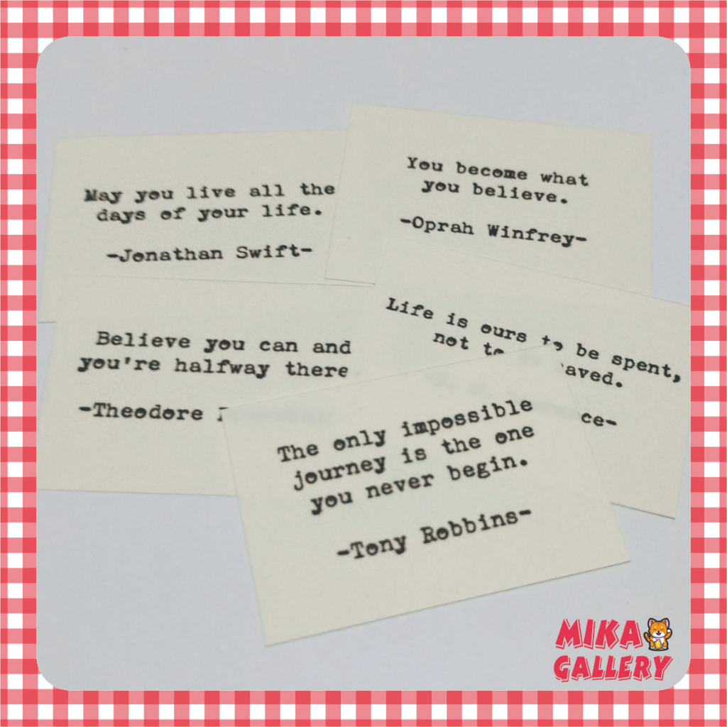 

[16pcs] Kertas Qoutes Kata-Kata Penyemangat untuk Journal Scrapbook