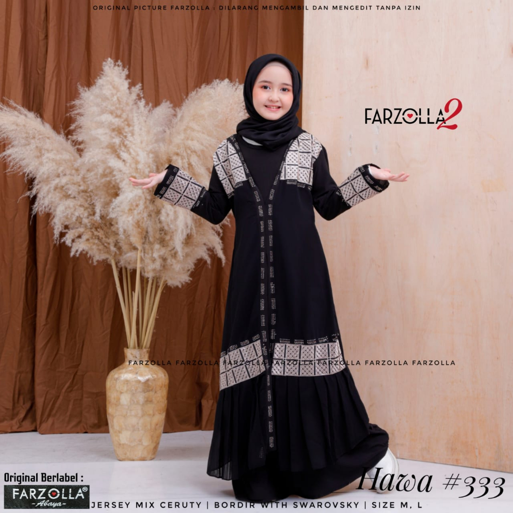 Hawa Kids Gamis Turkey Anak Muslim Bordir Original Produk By Farzolla