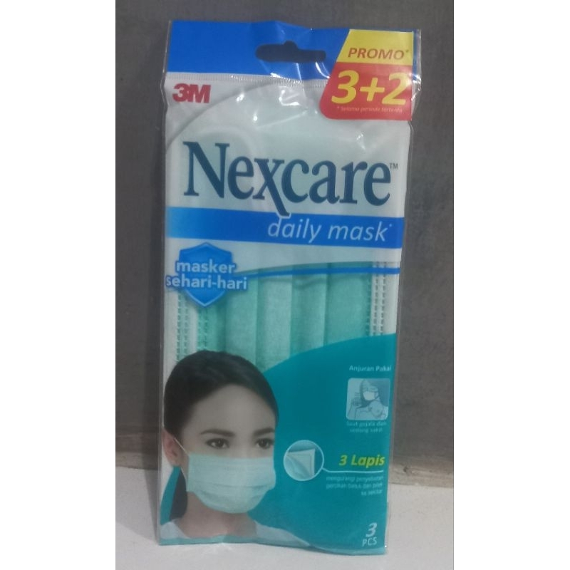 Nexcare Masker 3 Lapis Daily Mask Earloop 3 Ply ( isi 5 masker )