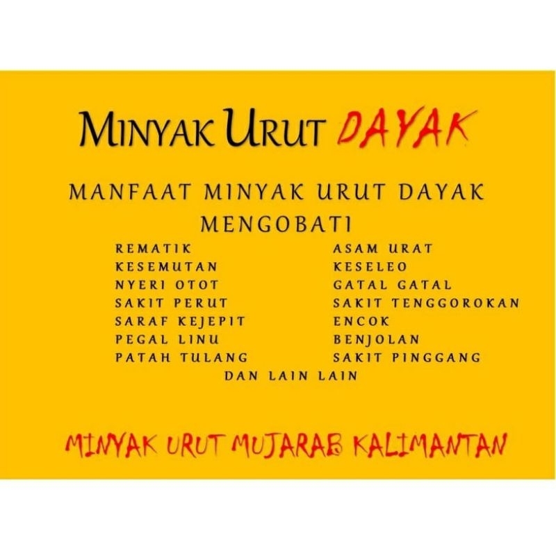 Minyak Urut Dayak Ngaju Original 250 ml