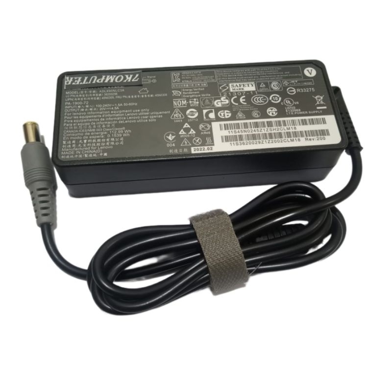 Charger Lenovo T400 T410 T410S T420 T420S T420i T430 T430S T430U T500 T510 T510i T520 Laptop 20v 4.5A