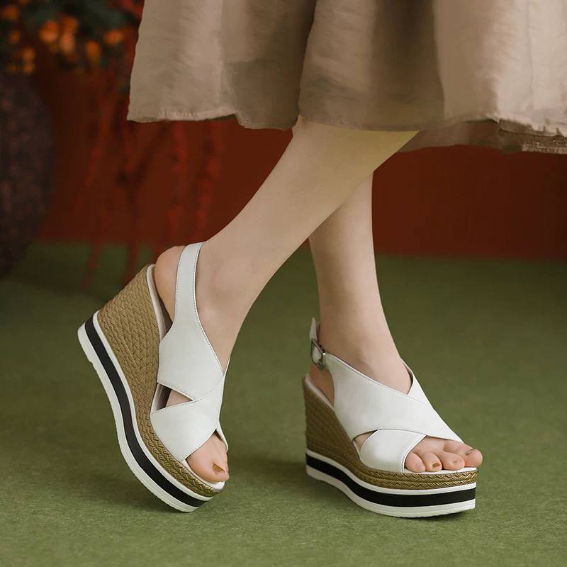 0020 Wedges Heels Wanita Import Sandal Hak Tinggi