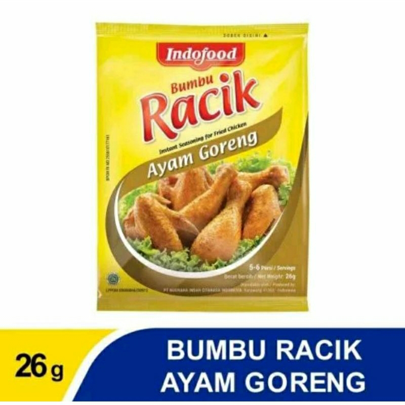 

Bumbu Racik instant Indofood 25gr 1 renceng isi 10