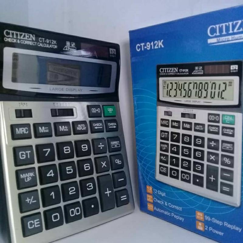 

KALKULATOR DAGANG CITIZEN CT-912 CALCULATOR CT 912K 12DIGIT KALKULATOR DAGANG BESAR