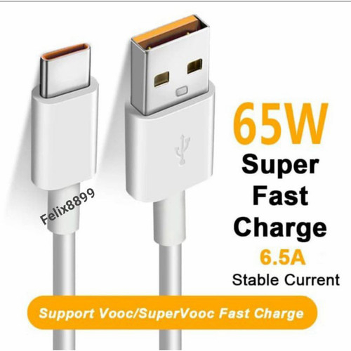 Kabel Data 6A USB TO TYPE - C Kabel Fast Charging Quick Charger / Support VOOC 1.0 / 2.0 / 3.0 / 4.0 / Super VOOC