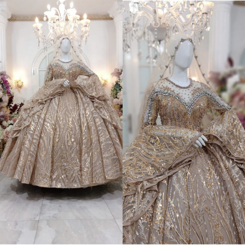 GAUN PENGANTIN BARBIE MEWAH BEREKOR//GAUN WEDDING 3 IN 1 PREMIUM MODERN//BAJU PENGANTIN