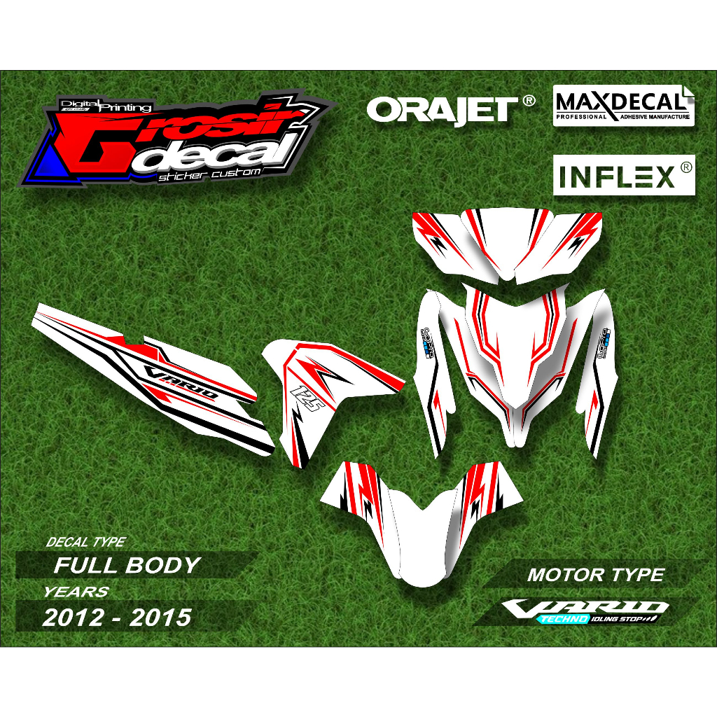 Sticker Striping Honda Vario 125 Old 2012 - 2015 Full body Stiker Striping Honda Vario 125 2012