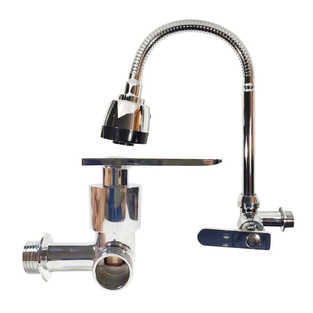 Kran Angsa Fleksibel Cuci Piring Stainless Steel 2 Mode YOZURI